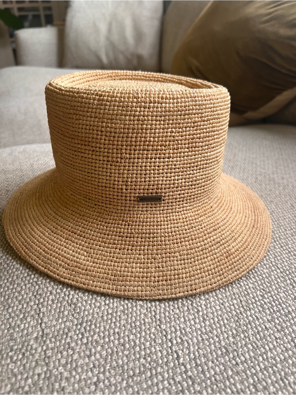 Brixton Woven Straw Bucket Hat - Tan